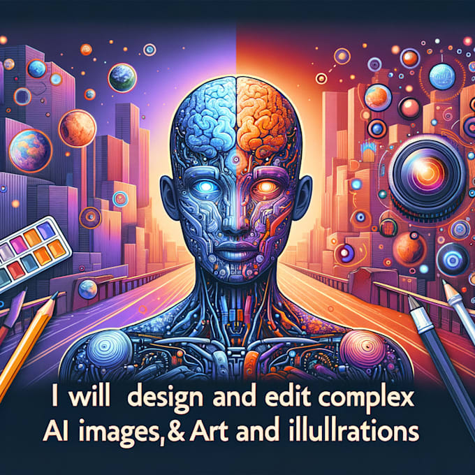 Gig Preview - Design and edit complex ai images, ai art and illustrations