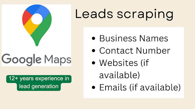 Gig Preview - Do b2b leads, google map scraping, lead generation