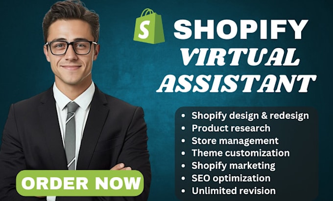 Gig Preview - Be your shopify amazon virtual assistant, shopify expert, shopify manager