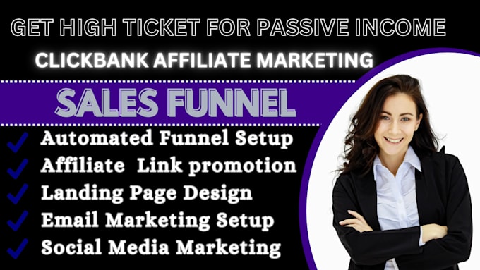 Gig Preview - Create automated clickbank affiliate marketing website for passive income