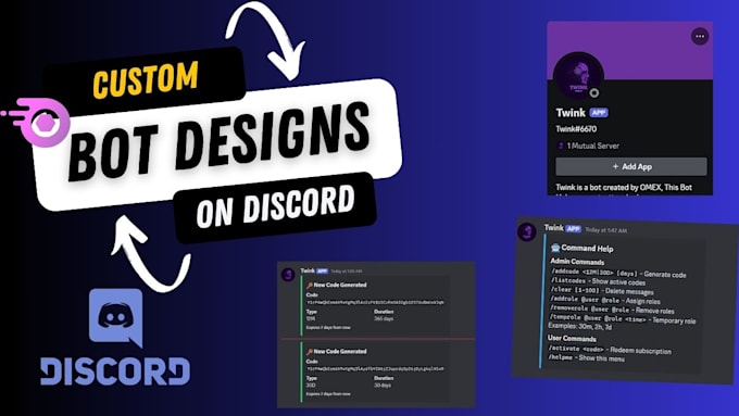 Gig Preview - Custom discord subscription bot with automation