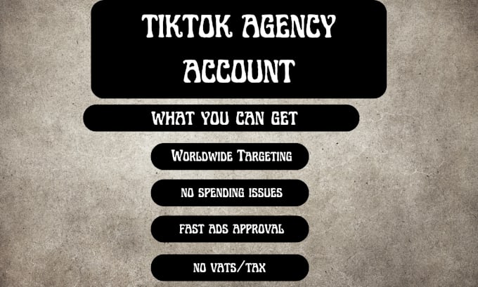 Gig Preview - Create tik tok agency ads account tiktok agency account