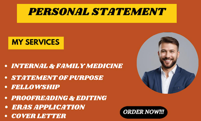 Gig Preview - Edit medical school residency personal statement university eras application cv