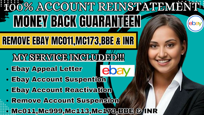 Gig Preview - Reinstate your ebay account suspended remove mc011 mc113 mc173 reinstate bbe inr