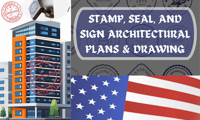 Gig Preview - Stamp, seal, and sign architectural stamp for USA city permit