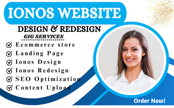 Gig Preview - Design ionos website, ionos website redesign on ionos website builder