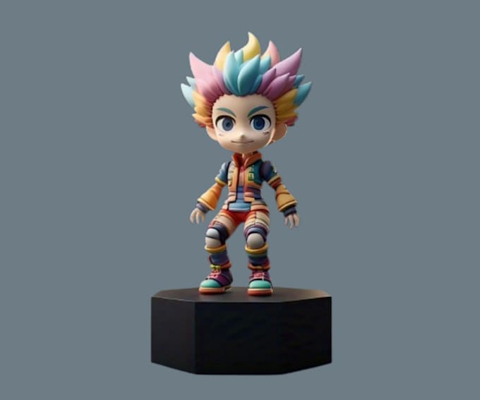 Gig Preview - Do 3d character figurine 3d anime figure 3d toy miniature figure for 3d printing