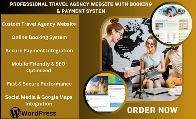 Gig Preview - Develop a travel agency website with booking and payment system