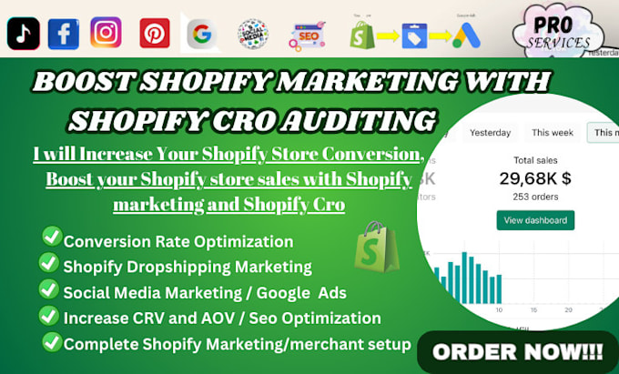 Bestseller - do ecommerce marketing, shopify store cro, conversion rate audit to boost sales