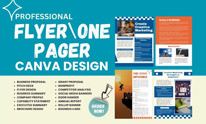 Gig Preview - Design one pager, business proposal, sales sheet, brochure, executive summary