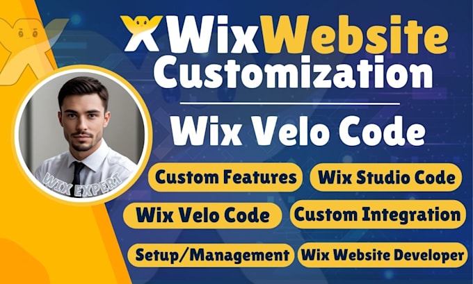 Gig Preview - Do custom wix velo code develop velo code wix studio code wix website design