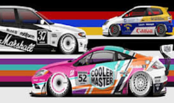 Gig Preview - Design your car livery for assetto corsa, beamng, iracing,