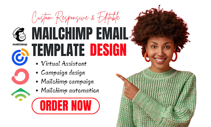 Gig Preview - Do responsive, editable mailchimp email template design email marketing campaign