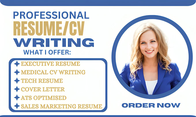 Gig Preview - Write professional executive resume, federal resume, ats nursing resume, tech,cv