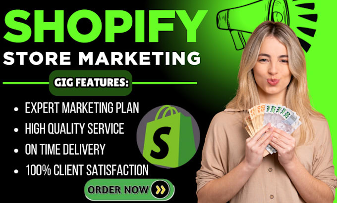 Gig Preview - Promote your shopify store, shopify dropshipping marketing to success