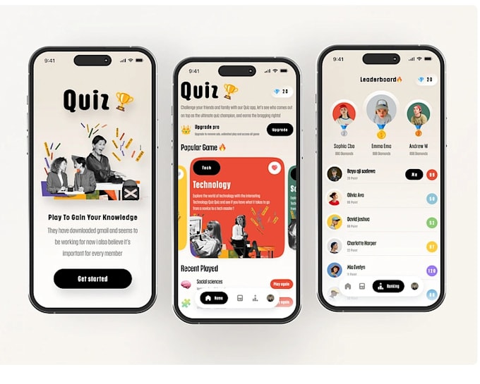 Gig Preview - Develop quiz app, kid education app, educational film quiz, trivia game quiz app