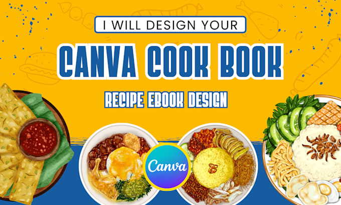 Gig Preview - Design canva cookbook canva recipe book write cookbook recipe book, ebook design