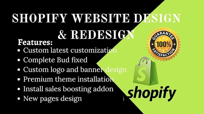 Gig Preview - Develop, redesign and customize branded shopify website