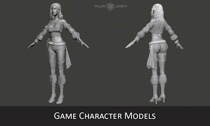 Gig Preview - Model 3d characters for games