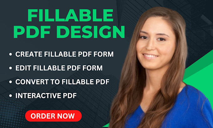 Gig Preview - Create fillable pdf form form design clickable forms convert to editable pdf