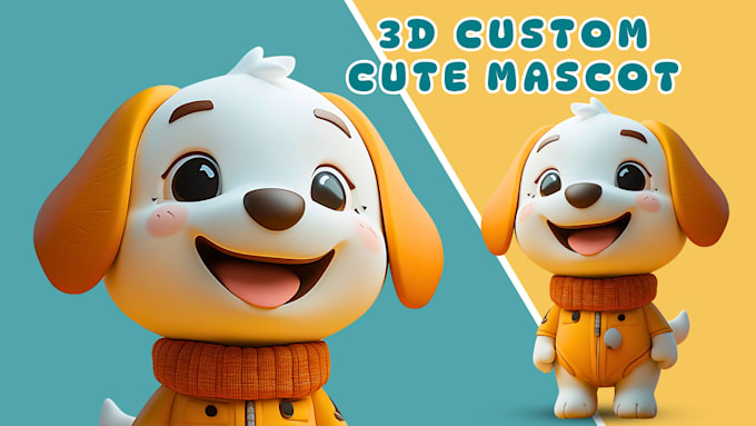 Gig Preview - Do 3d cute character modeling for mascot animal, game, 3d print in cartoon style