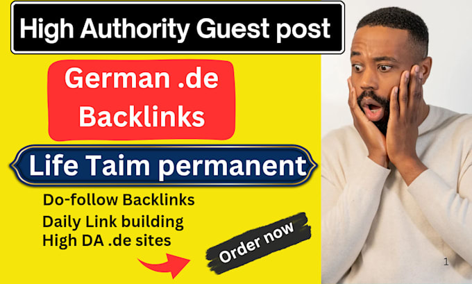 Gig Preview - Do german guest post with high authority do follow backlinks