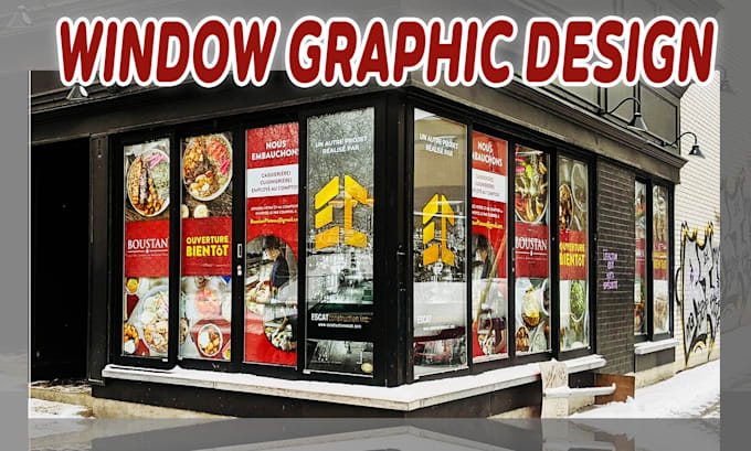 Gig Preview - Do professional window graphic, store graphic, shop front, store front, signage