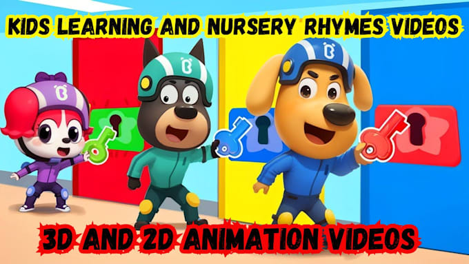 Gig Preview - Create youtube monetizable channel for kids video nursery rhymes and  reels