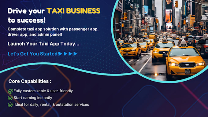 Gig Preview - Create custom taxi booking mobile app