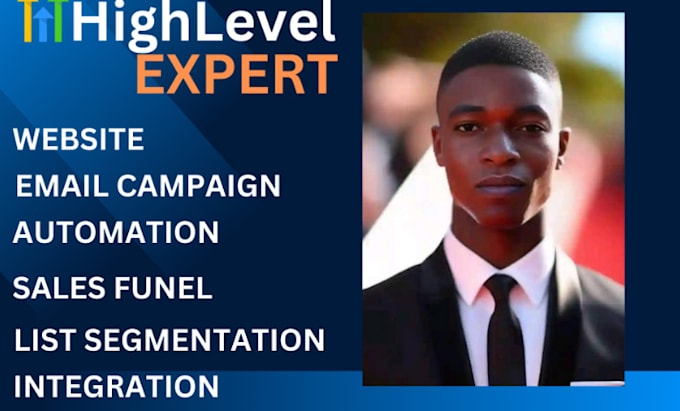 Gig Preview - Build highlevel gohighlevel website funnel go high level workflow ghl automation