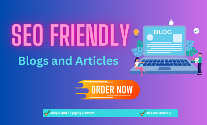 Gig Preview - Write SEO friendly articles or blog posts for your website