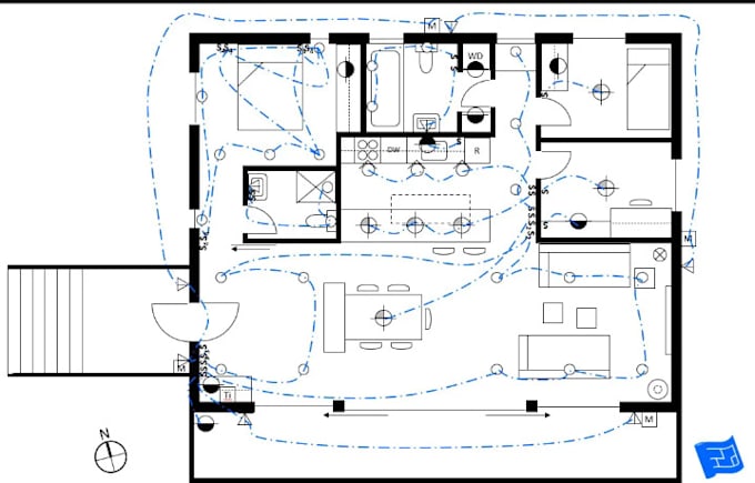 Bestseller - draw electrical plan layout and lighting design in autocad,revit and dialux evo