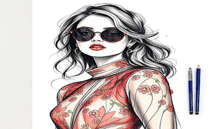 Gig Preview - Draw gorgeous detailed fashion illustrations tech drawing