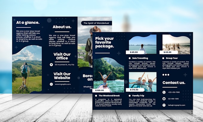 Gig Preview - Create quality trifold brochure design using canva in 2 hours