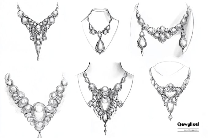 Gig Preview - Design an elegant jewelry sketch, pieces and collections