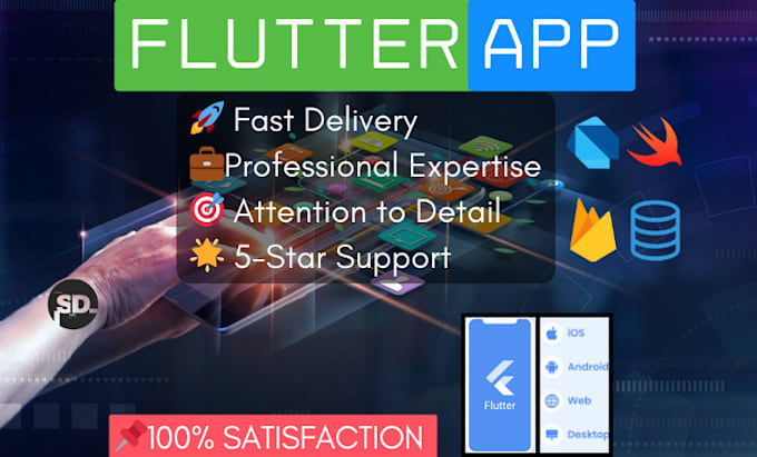 Gig Preview - Do flutter app development for ios and android, develop apps using dart, swift