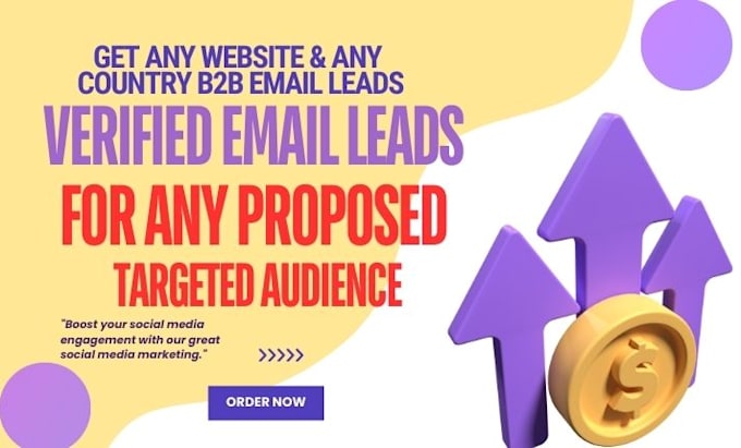 Gig Preview - Get you b2b email lead generation of any country, social websites or linkedin