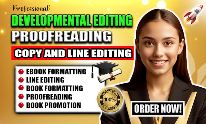 Gig Preview - Provide developmental line and copy editing ebook promotion amazon kdp marketing