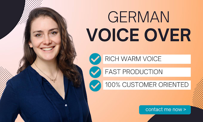 Bestseller - create a german voice over for you with a rich, warm voice