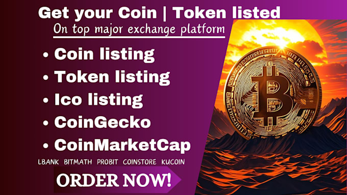 Gig Preview - Get your token coin approved ico listing on top exchange coingecko coinmarketcap