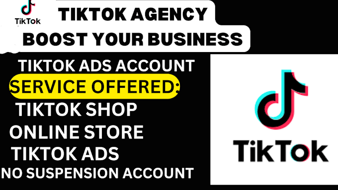 Gig Preview - Setup tik tok agency account, tiktok ads agency account with tiktok ads shop