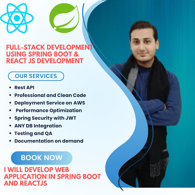 Gig Preview - Make full stack application using spring boot and reactjs