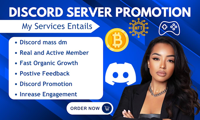 Bestseller - discord promotion,discord server mass dm,discord growth promotion,fivem discord