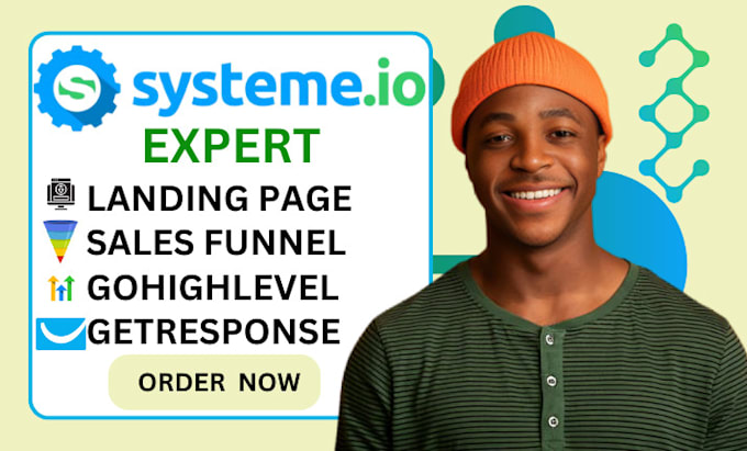 Bestseller - build sales funnel in gohighlevel systeme io, getresponse landing page