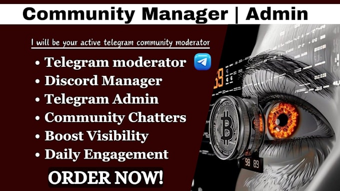 Bestseller - be community social media content telegram moderator discord manager chatters