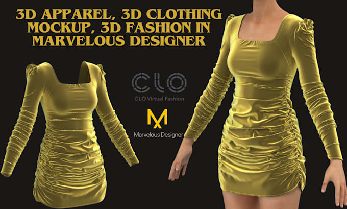 Gig Preview - Make 3d apparel, 3d clothing mockup, 3d fashion in marvelous designer, clo 3d