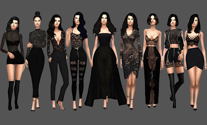 Gig Preview - 3d second life model, imvu, roblox, vrchat 3d mesh, game clothing fashion design