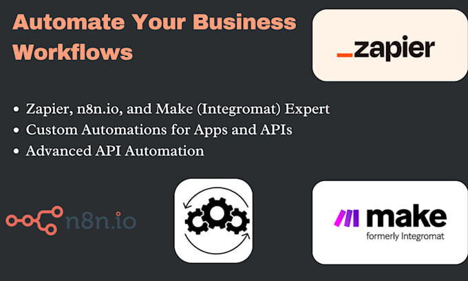 Gig Preview - Do make com automation, n8n io, n8n workflows, n8n automation, zapier automation