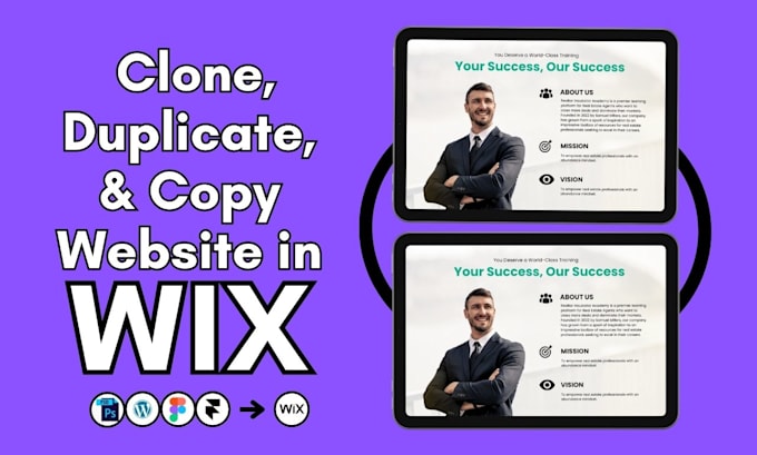 Gig Preview - Clone wix website redesign wix website migration