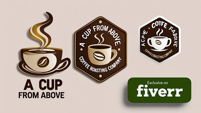 Gig Preview - Design modern coffee shop logo with branding